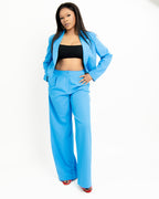 The Sky Blue Power Suit Two-Piece