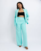 The Pastel Aqua Power Suit 2-Piece Business Suit