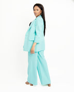 The Pastel Aqua Power Suit 2-Piece Business Suit