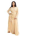 Peach Embellished Maxi Gown