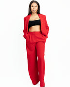 The Bold Red power suit 2-Piece Pant Suit