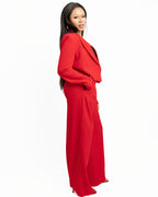 The Bold Red power suit 2-Piece Pant Suit