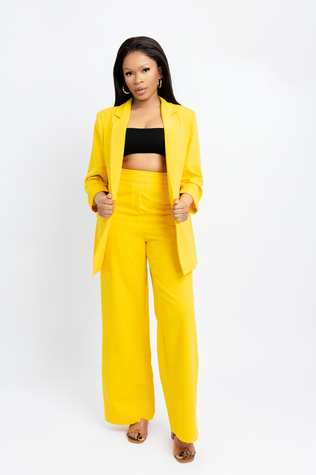 Vibrant Marigold Power Yellow Suit Set