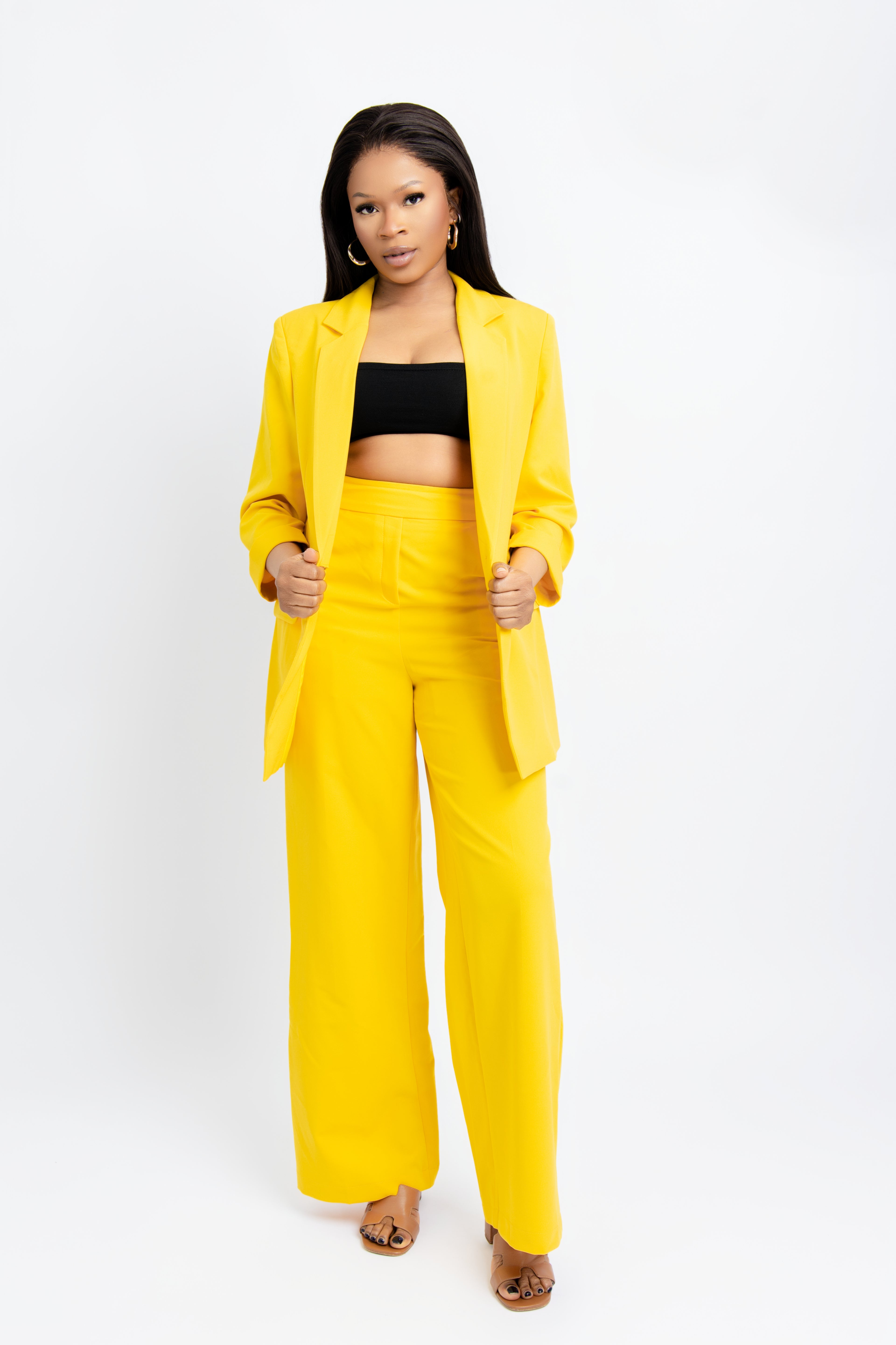 Vibrant Marigold Power Yellow Suit Set