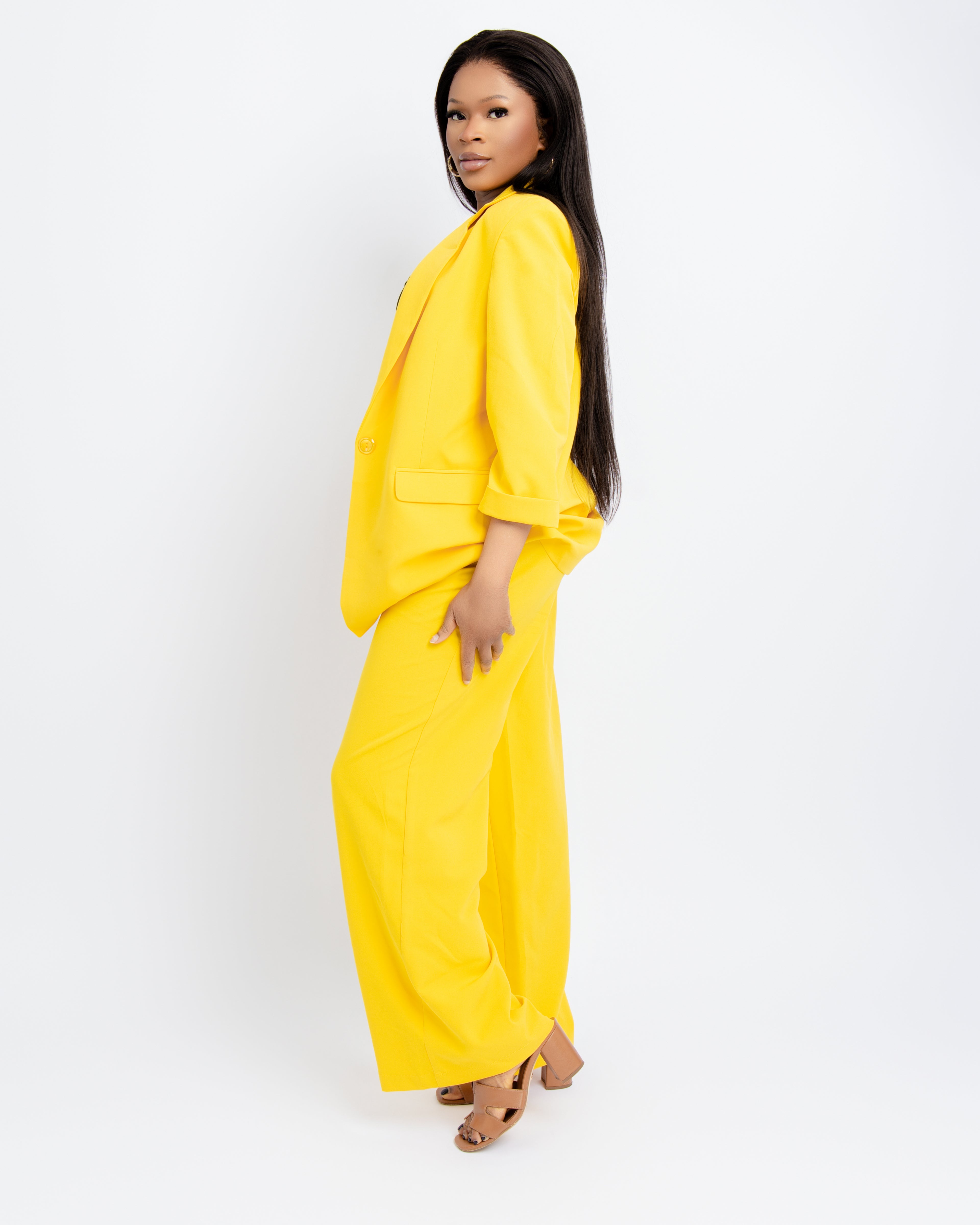 Vibrant Marigold Power Yellow Suit Set